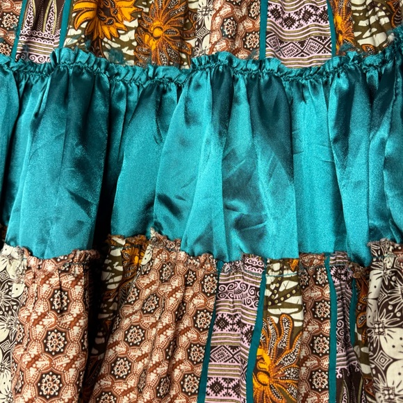 Younique skirt ruffle tiered half denim jean half tiered cloth fabric stunning - Picture 7 of 10